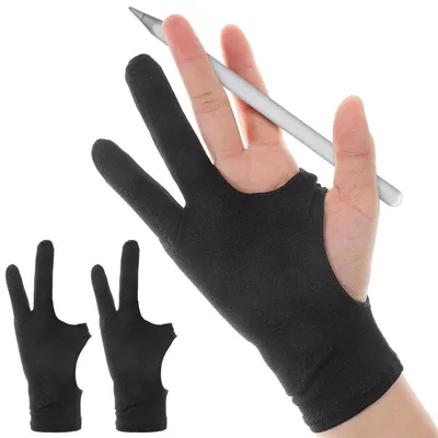 Immagine prodotto di 2 guanti per tavoletta grafica, taglia unica, nylon/Spandex