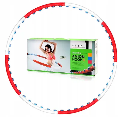 Produktbild von Jinpoli ANION hula hoop z ćwiekami do masażu trener brzucha 105 cm fitness 0,85 kg