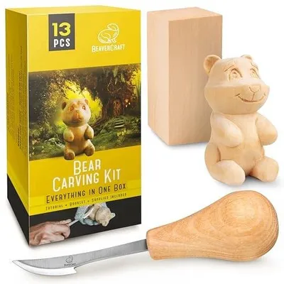 Zdjęcie produktu dla Zestaw do rzeźbienia w drewnie dla początkujących nóż drewno DIY