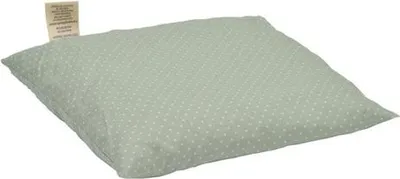 Image de Coussin aux noyeaux de cerise Classico - 25x27cm - Coussin chauffant vert avec boules blanches