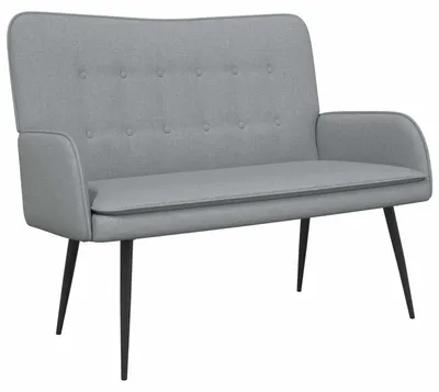 Produktbild von vidaXL 2-Sitzer Sofa Hellgrau 115 x 61 x 87 cm Stoff