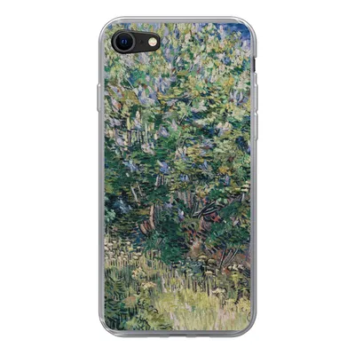 Produktbild von MuchoWow® Handyhülle Schutzhülle Hülle für iPhone 7 Fliederbusch - Vincent van Gogh Silikon Softcase Handy Hülle - Kartenhalter
