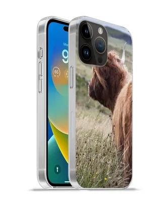Produktbild von MuchoWow® Handyhülle Schutzhülle Hülle für Apple iPhone 14 Pro - Softcase Schottische Highlander - Natur - Meer Silikon Softcase Handy Hülle - Umschlag