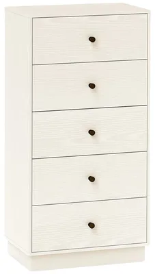 Image de Commode au design moderne, 5 tiroirs, BLANC