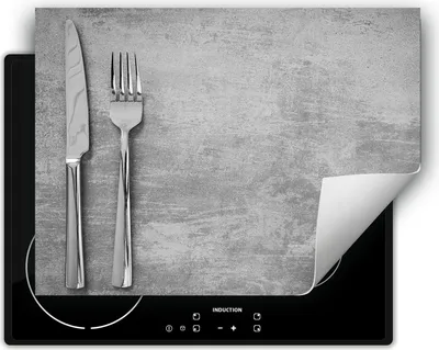 Produktbild von DarHaus Herdabdeckplatte 70x52 cm Anti Rutsch Matte Aufrollbar, grau - schiefer