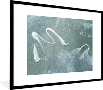 Produktbild von MuchoWow® Gerahmtes Poster Acrylfarbe - Gestaltung - Abstrakt 80x60 cm - Poster mit Schwarzem Bilderrahmen Wandposter Rahmen Foto Bilder - Schlafzimmer-Dekorationen - Fotoposter