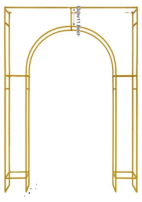 Produktbild von Hochzeitsbogen Hintergrundständer, langlebiges Material, vielseitige Verwendung, Gold