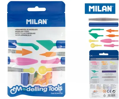 Produktbild von Milan Modelling tools, Modellierspatel, Kunststoff, 100 mm, 15 mm, 170 mm, 30 g