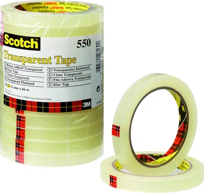 Produktbild von Scotch 7100194348, 66 m, Transparent, Acryl, Polypropylen (PP), 2,54 cm, 19 mm, 8 Stück(e)