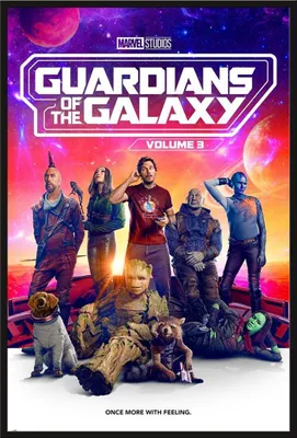 Immagine prodotto di Guardiani della Galassia 3 - Ancora una volta - Poster cinematografico spaziale - 61x91,5 cm Kunststoff-Rahmen schwarz