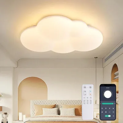 Produktbild von LED Kinder Deckenlampe Wolkenform, 3000K–6500K, 24W, 30.000h Lebensdauer, Decken & Wandmontage