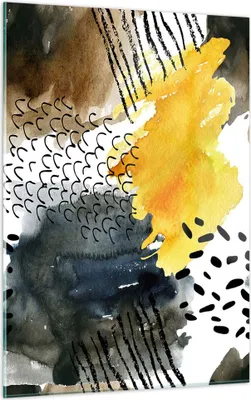 Produktbild von Bilder auf glas - Einteilig - Abstraktion Muster Flecken - 50x70cm - Glasbilder - Wandbilder - Bilder - zum Aufhängen bereit - Wanddekoration aus Glas - Glas Bilder - Wandbild auf Glas - GPA50x70-4282