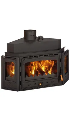Immagine prodotto di Inserto per caminetto PRITY ATC | 14,2 kW | rendimento A+ | Ø200 mm | porta in ghisa | camera di combustione extra large