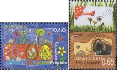 Produktbild von Briefmarken Luxemburg 2014 Mi 2015-2016 (kompl.Ausg.) postfrisch Kinder- Jugendmalwettbewerb