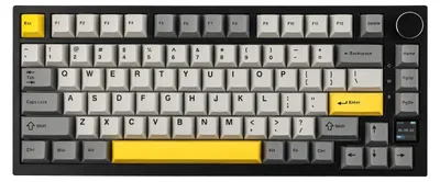 Productafbeelding van Mechanisch Toetsenbord 75% Compact Grijs - Gaming Toetsenbord RGB Verlichting - Draadloos En USB-C - Hot-Swappable