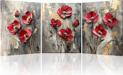 Produktbild von Gewürze Bild auf Leinwand - Löffel Poster für Küche und Esszimmer - Moderne Kunstdrucke - Kaffee - 3 Paneele - 30 x 40 cm - Integriertes Holzrahmen