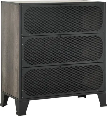 Zdjęcie produktu dla Szafka, szara, 72x36x82 cm, metal i MDF