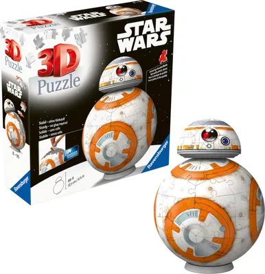 Obrázok produktu pre Ravensburger 3D Puzzle: Star Wars BB-8, 99 kusov, Televízia / filmy, 8 rok / roky