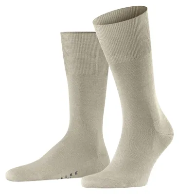 Produktbild von FALKE Herren Socken Airport M So Wolle Baumwolle einfarbig 1 Paar, Beige Melange
