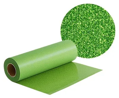 Produktbild von Plottermarie Plotterfolie Mega Glitter für kreative Veredelungen – Plotterfolie für Textildruck, T-Shirts, Baumwolle, Polyester, DIY & Spezialeffekte 100 x 50 cm - 953 Light Green