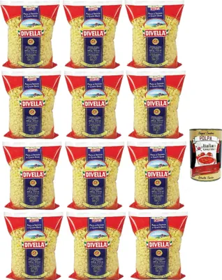 Produktbild von Divella Pasta 100% Italienisch Cocciolini 59, Nudeln aus Hartweizengrieß, Kochen 7 Minuten 12x 500g + Italian Gourmet polpa 400g