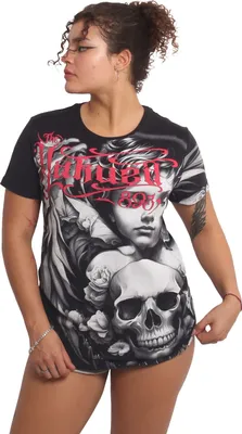 Immagine prodotto di Maglietta girocollo Yakuza Angelic Urban Donna, Nero, XL