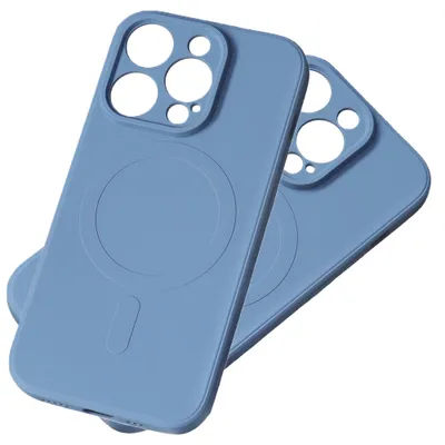 Image de Étui En Silicone Avec Magsafe Étui En Silicone Pour Iphone 15 - Bleu Marine