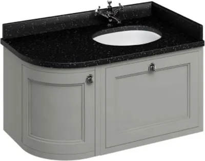 Produktbild von Casa Padrino Hänge-Waschschrank / Waschtisch mit Granitplatte Schublade und Tür 98 x 55 x H. 59 cm