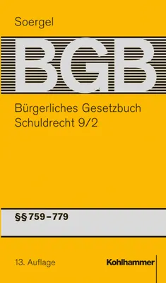 Produktbild von Bürgerliches Gesetzbuch mit Einführungsgesetz und Nebengesetzen. Schuldrecht 9/2