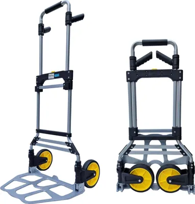 Produktbild von Klappkarre XL Sackkarre klappbar Teleskopgriff bis 115 cm und großer Ladefläche Tragkraft 150 kg