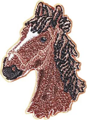 Produktbild von Aufnäher - Pferdekopf - 02113 - Gr. ca. 2 x 2 cm - Patches Stick Applikation