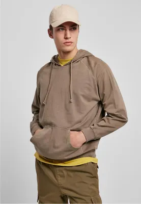 Produktbild von Urban Classics TB4388 | Overdyed Hoody Kapuzenpuli Herren - Farbe: darkkhaki - Größe: M