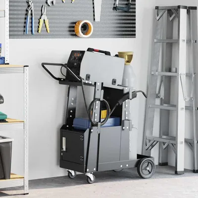 Produktbild von HOMMIE Schweißwagen Schwarz 91x47x96cm Stahl Promotion136829 - Bollerwagen