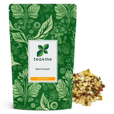 Produktbild von tea4me Bitterlimonade Früchtetee mit Limette-Ananas-Geschmack