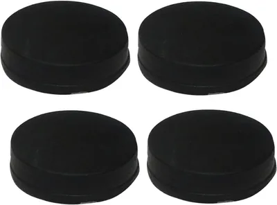 Produktbild von 4 Stück runde Gummifüße für Möbel, selbstklebend, schwarz, H: 5 mm, Ø 14 mm