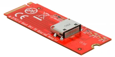 Produktbild von Delock M.2 Key M zu 1 x OCuLink SFF-8612 Konverter