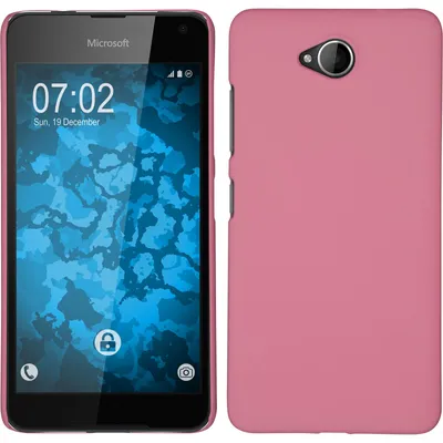 Produktbild von PhoneNatic Case kompatibel mit Microsoft Lumia 650 - Hülle rosa gummiert Hard-case Cover