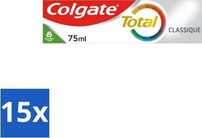 Immagine prodotto di Colgate - Total Classic - Dentifricio - 75 ml - Confezione risparmio - 15 pezzi