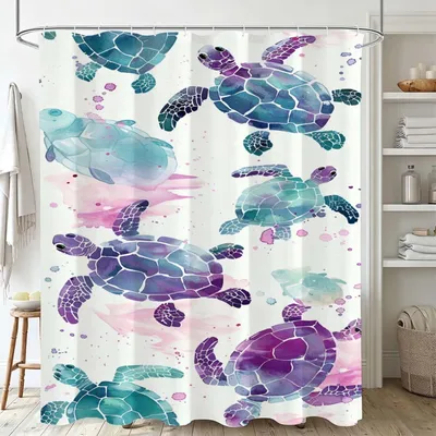Obrázek produktu pro Voděodolná sprchová závěsa, rozměry 120 x 150 cm, s 12 háčky