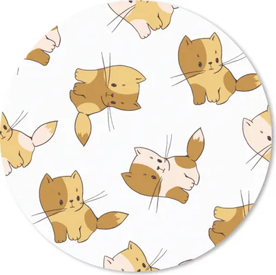 Produktbild von MuchoWow® Mauspad Mousepad Muster - Katze - Kätzchen - Jungen - Mädchen - Kinder - Kind 30x30 cm - Mousepads - Maus Mat - Pad - Mausunterlage - Tischunterlage - Schreibtischmatten