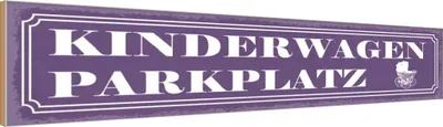 Produktbild von vianmo Holzschild 10x46 cm Kinderwageb Parkplatz Parkplatzschild