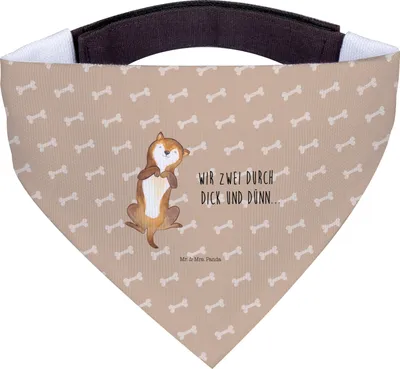 Produktbild von Mr. & Mrs. Panda Halstuch Hund Streicheln - Hundeglück - Geschenk, Vierbeiner, Süß, Sprüche, Hundewelpe, Schal Für Hunde, Tuch, Hundeschal