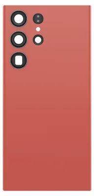 Image de Clappio, couvercle de batterie de rechange pour Galaxy S23 Ultra avec adhésif intégré, rouge