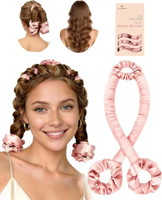 Imagen del producto de Rodillos para el cabello sin calor, 8 unidades de satén, para crear ondas naturales, ideal para peinar el cabello durante la noche