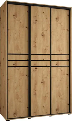 Produktbild von MEBLE KRYSPOL Davos 10 Schrank, drei Türen - 235,2x150x45 cm - Artisan Artisan Schwarz