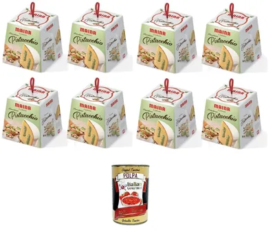 Produktbild von Maina Italian Gourmet Panettone Pistacchio Pistaziencreme Kuchen gefüllt 8 x 750g