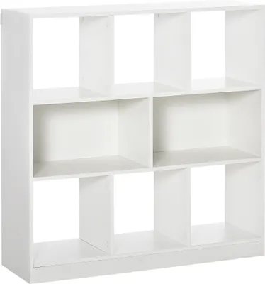 Produktbild von HOMCOM Bücherregal mit 8 Fächern, modernes Bücherregal, Ausstellungsregal für Wohnzimmer, Schlafzimmer, Büro, 97,5 x 30 x 100 cm, Weiß