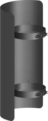 Produktbild von Ø 150 mm Ofenrohr Strahlungsschutz - 50 cm - schwarz