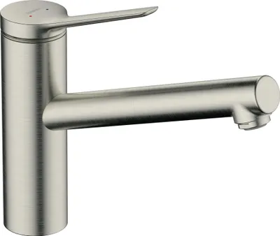 A single kitchen faucet shown against a white background.
