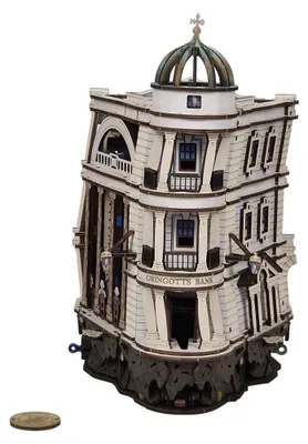 Obrázek produktu pro Harry Potter, 3D dřevěná puzzle, banka Gringotts, kuličková dráha